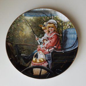 Collectible vintage porcelain plate, Sandra Kuck (#EV1502)